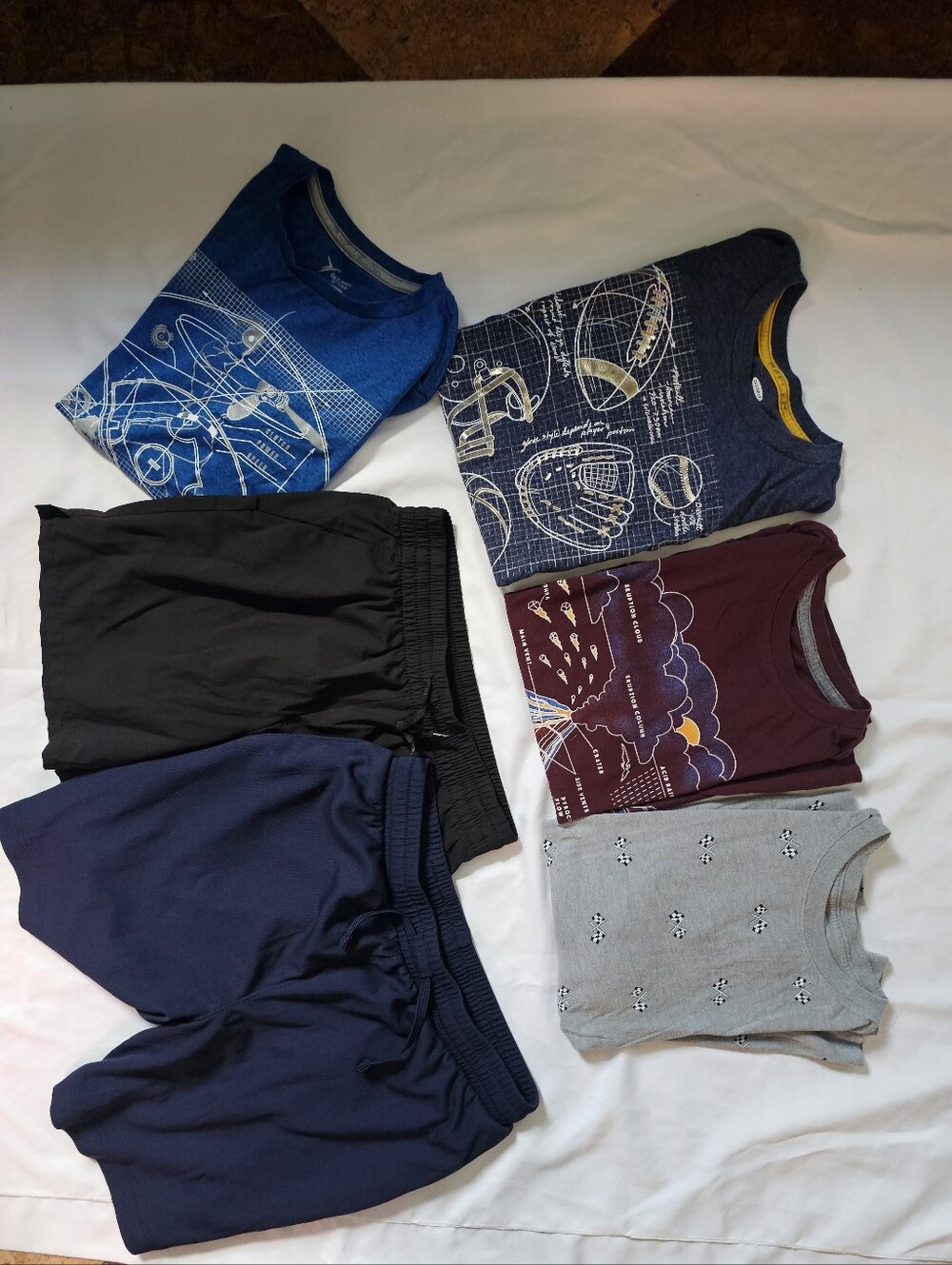Set Of Boys Tees & Athletic Shorts- Old Navy + Other - Large (10/12) + 12 Husky
